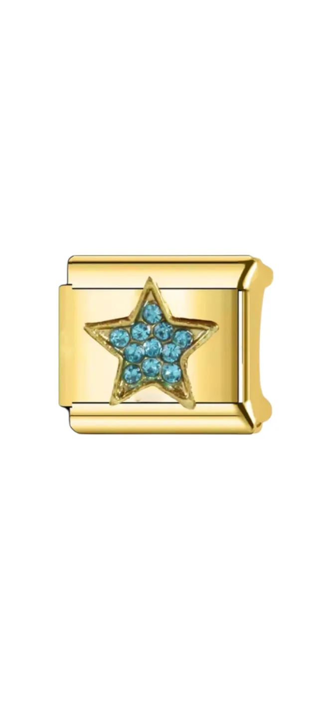 Breloque étoile bleu