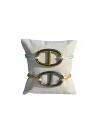 Bracelet grosse maille marine - Vue 1