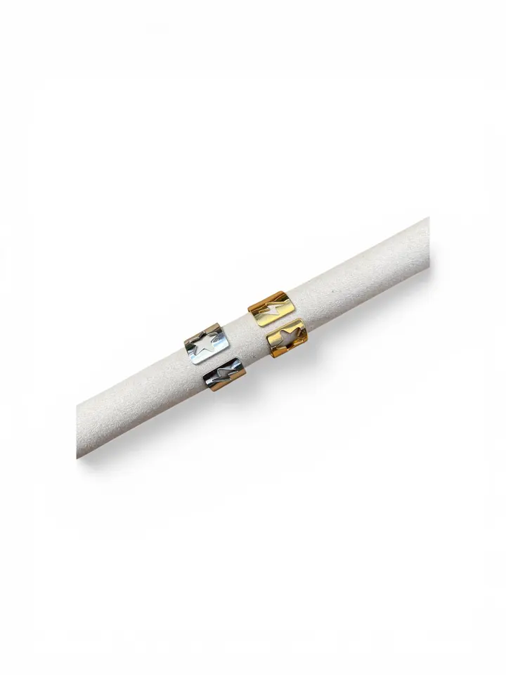 Bague épaisse étoile éclair