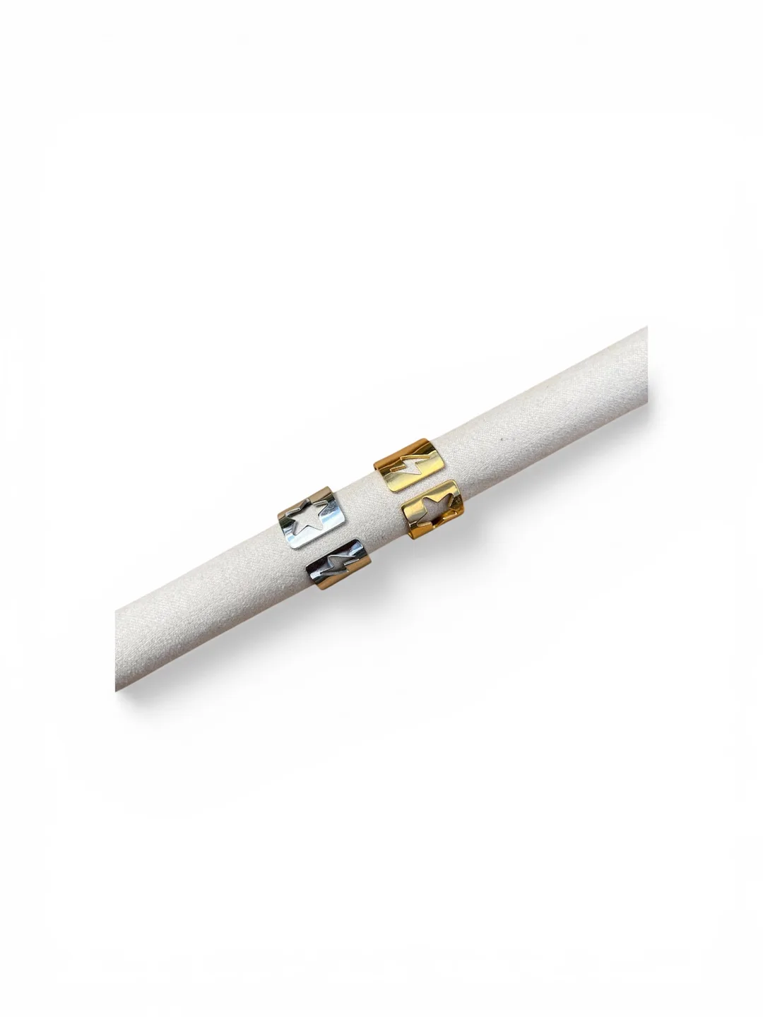 Bague épaisse étoile éclair