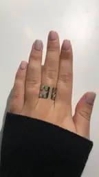 Bague épaisse étoile éclair - Vue 2