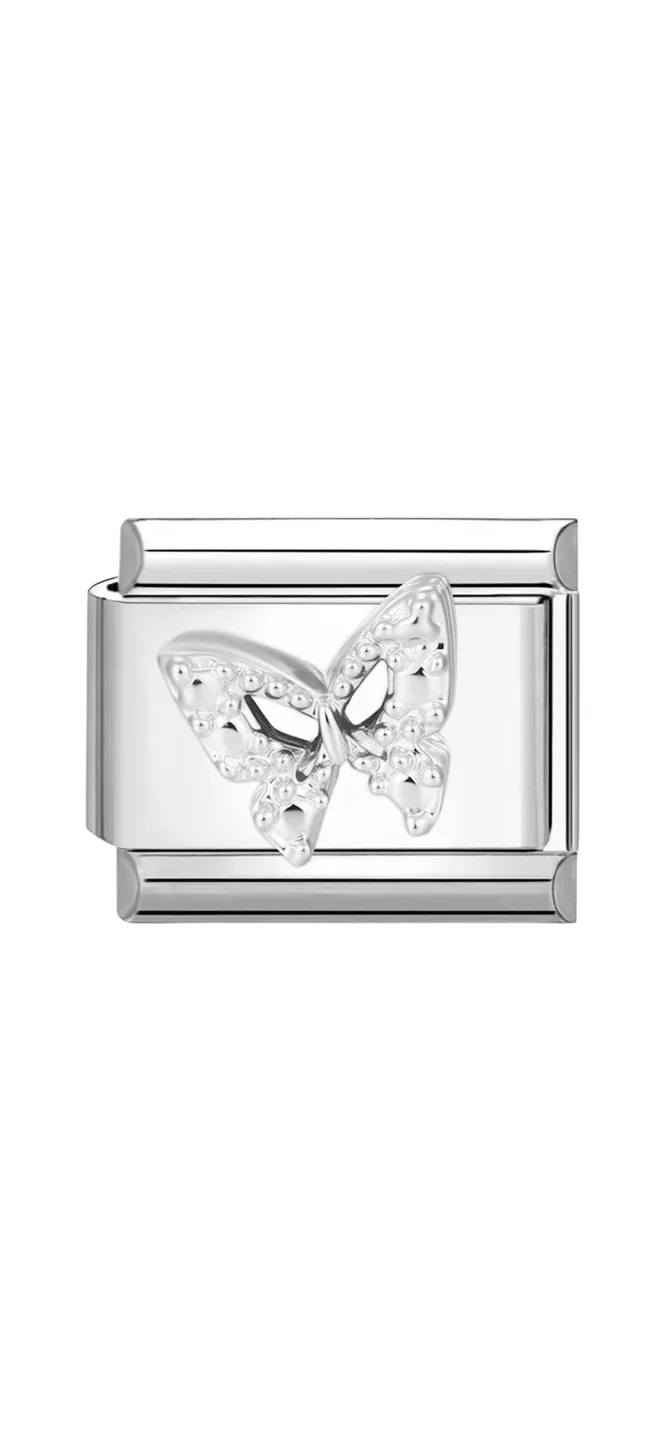 Breloque papillon brillant
