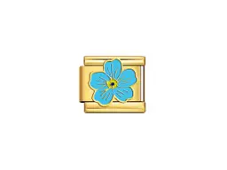 Breloque fleur bleu - Vue 1