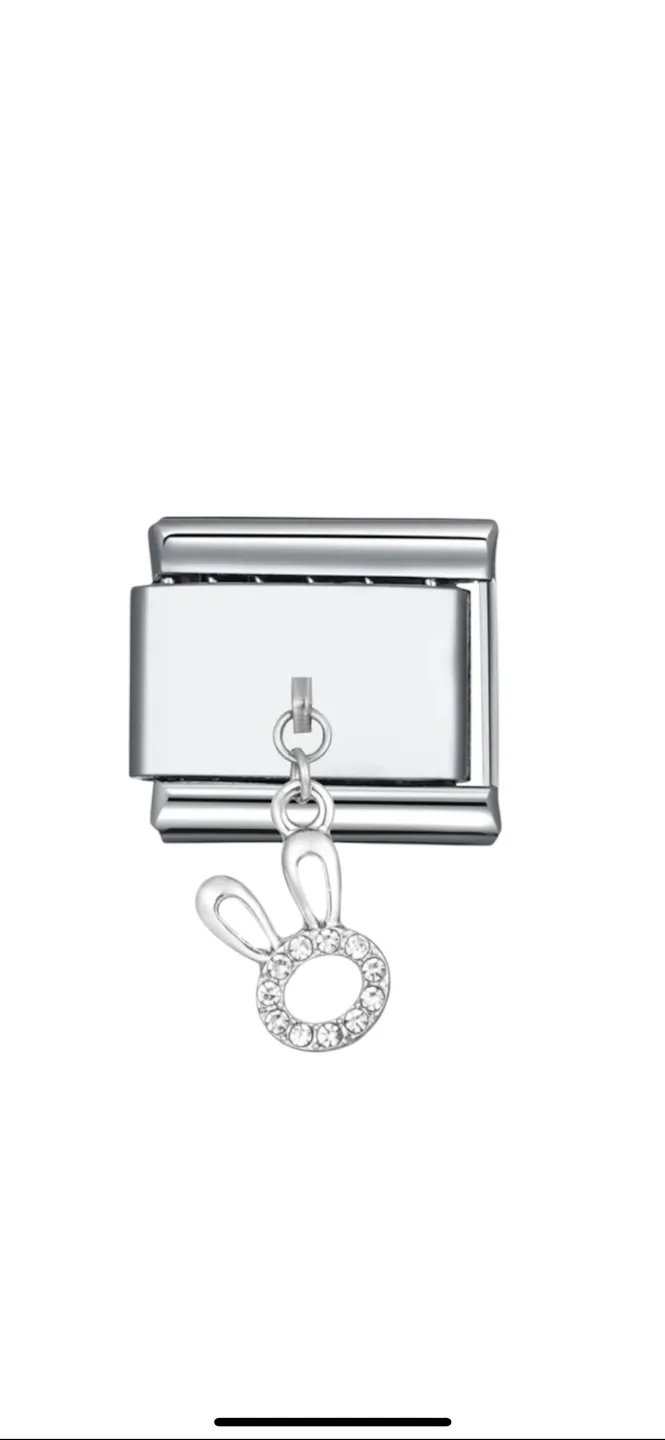 Breloque lapin brillante